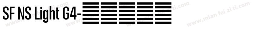 SF NS Light G4字体转换
